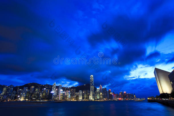 <strong>香<strong>港</strong>维多利亚港</strong>夜景