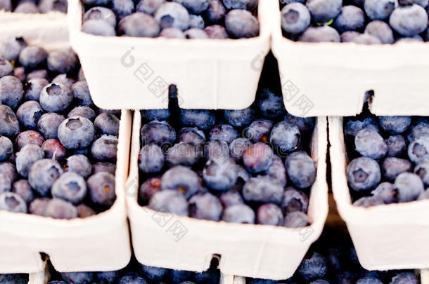 健康新鲜蓝莓大特写户外市场