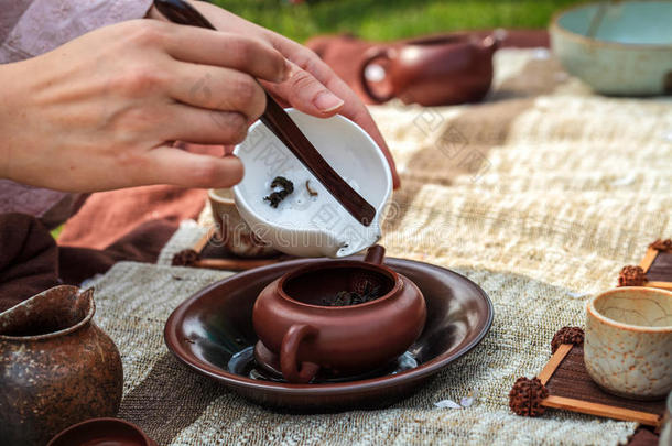 传统茶道特写