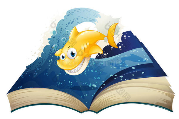 一本带着微笑的鲨鱼的公开故事书