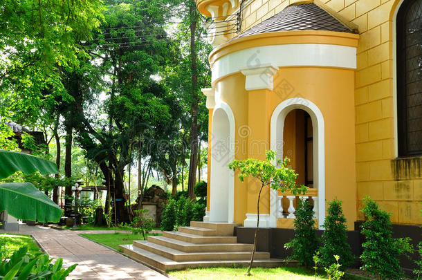 泰国绿色花园欧式建筑风格。