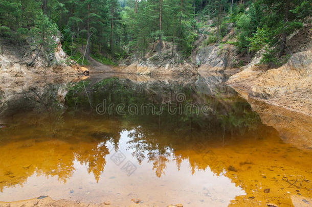 波兰色彩斑斓的湖泊