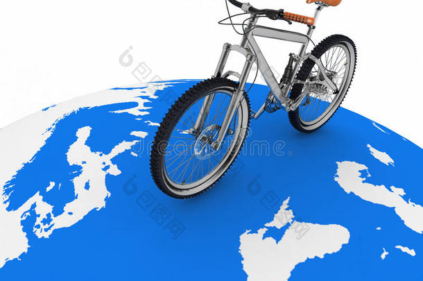 自行车在地球上滚动
