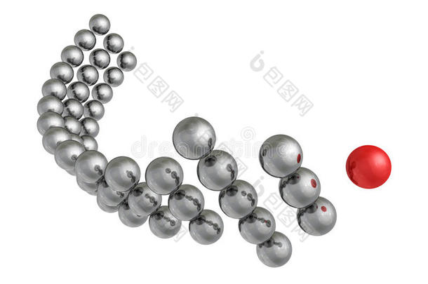 前面有红色<strong>箭头</strong>的<strong>金属</strong>球箭