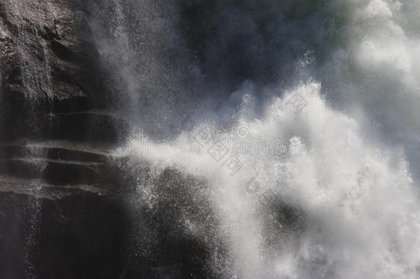 奥地利克里姆瀑布的溅水