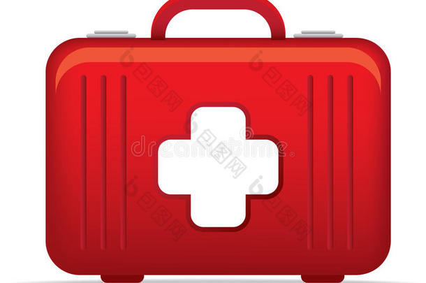 紧急医疗包图标或符号插画