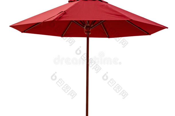 红沙滩伞
