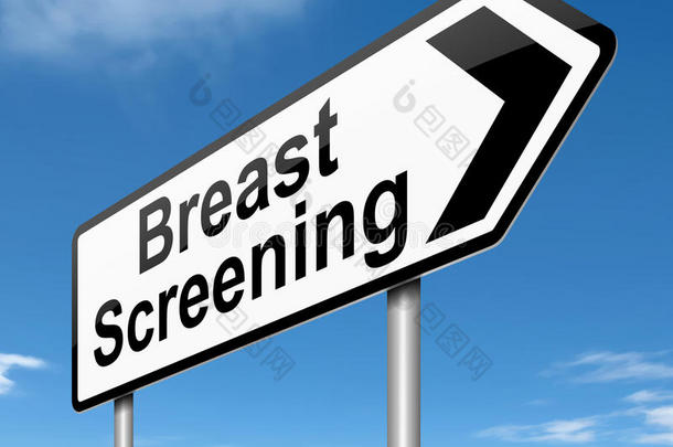 乳房筛查的概念。