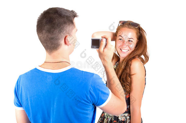 年轻情侣摄影