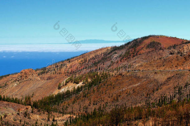 山，蓝天，美景，特内里费