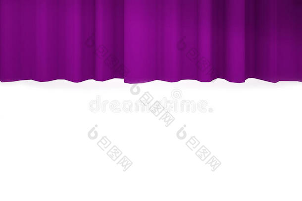 紫色窗帘概念