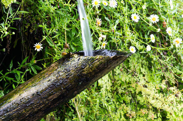 日本园林中的竹筒与流水