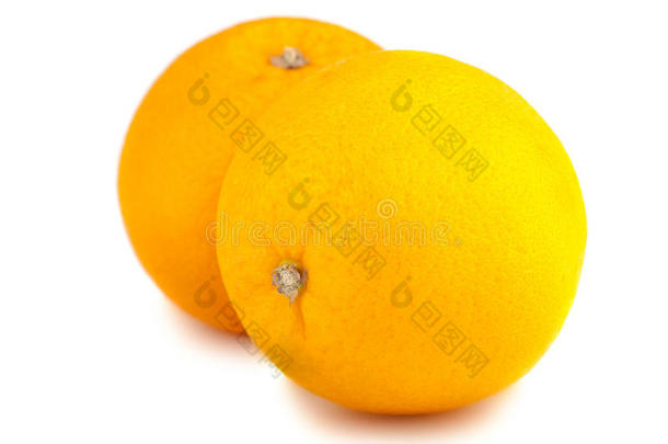 一对橘子水果