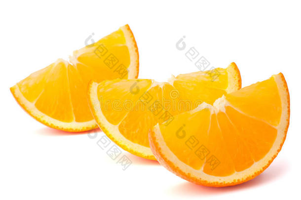 三个橘子果段或果实角