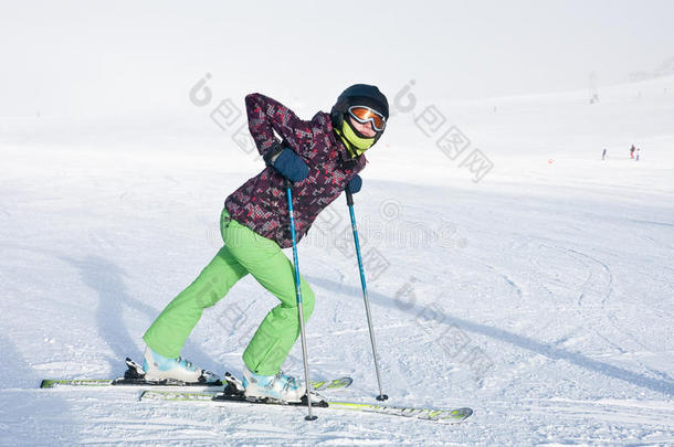 滑雪者。卡普兰滑雪胜地。奥地利