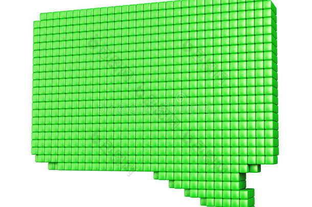 白色像素绿色气泡形状
