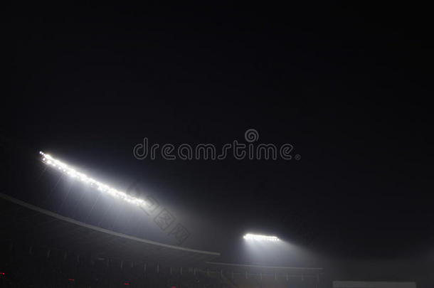 夜间体育场泛光灯，北京，中国