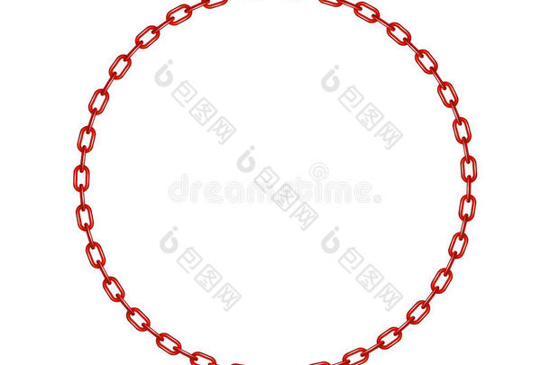 红色圆环链
