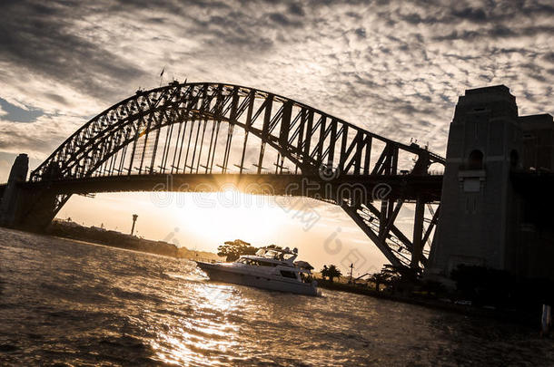 悉尼海港大桥日落