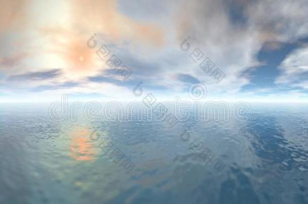 海洋地平线-3d渲染