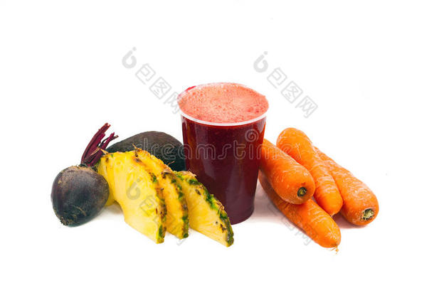 新鲜果汁水果和蔬菜