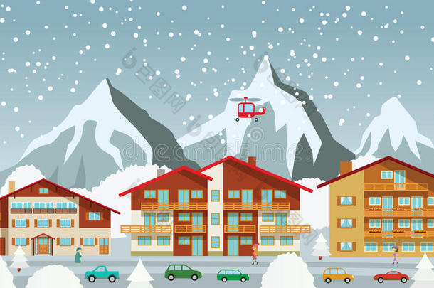 阿尔卑斯山旅游中心（冬季）