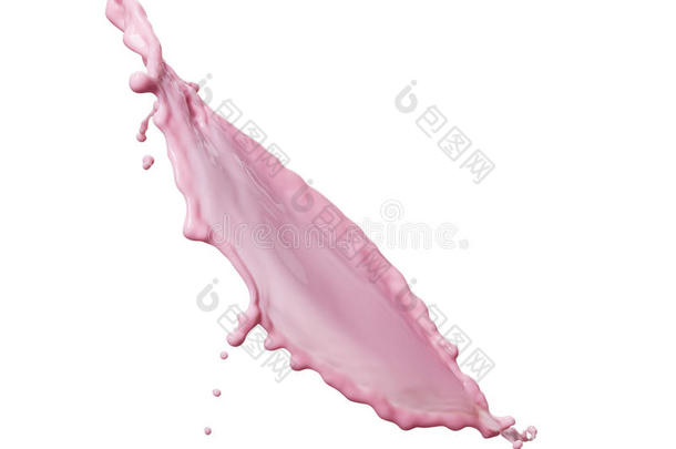 浅粉色液体飞溅