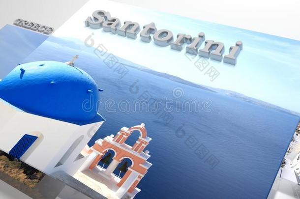 圣托里尼的旅游景点以幻灯片形式展示