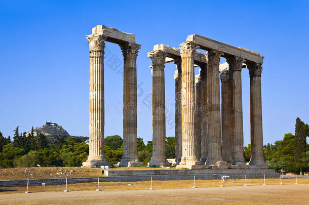 雅典的宙斯神庙和利卡贝图斯山