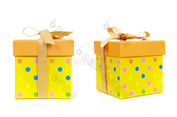 黄色花格盒