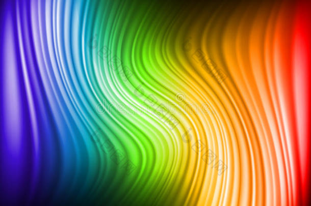 彩虹色抽象横线卡
