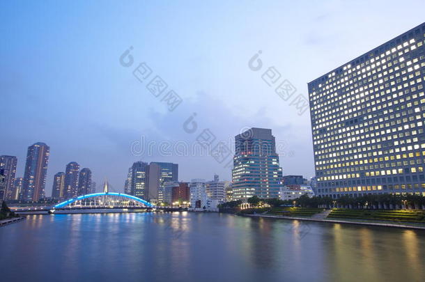 日本东京市中心的sumida河