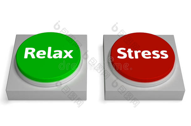 放松压力按钮显示放松或压力