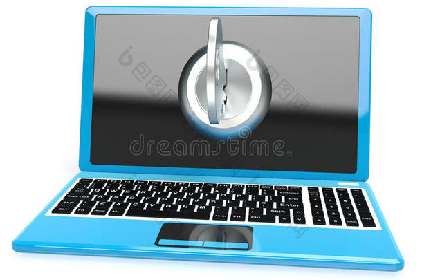 计算机上的密钥显示隐私密码或解锁