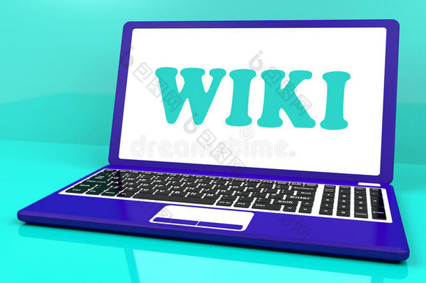 维基笔记本电脑显示在线网站知识或百科全书