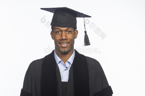 年轻的非裔美国大学毕业生，水平