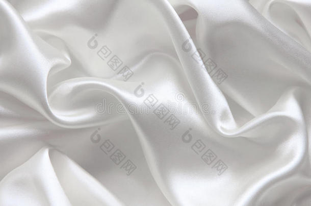 光滑优雅的白色丝绸作为婚礼背景
