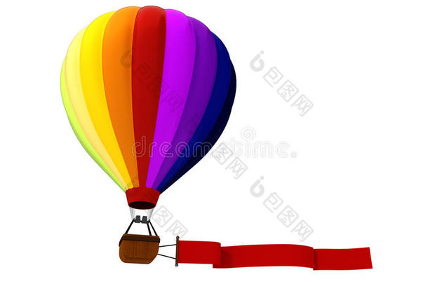 3d彩色热气球