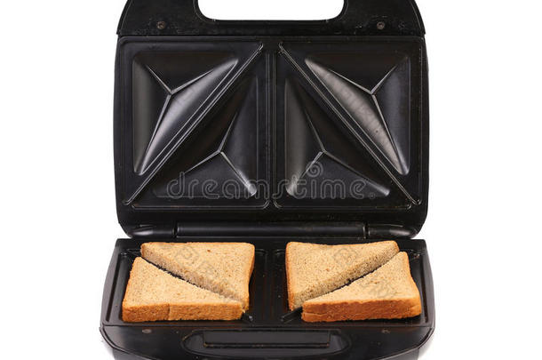 面包片三明治烤面包机。