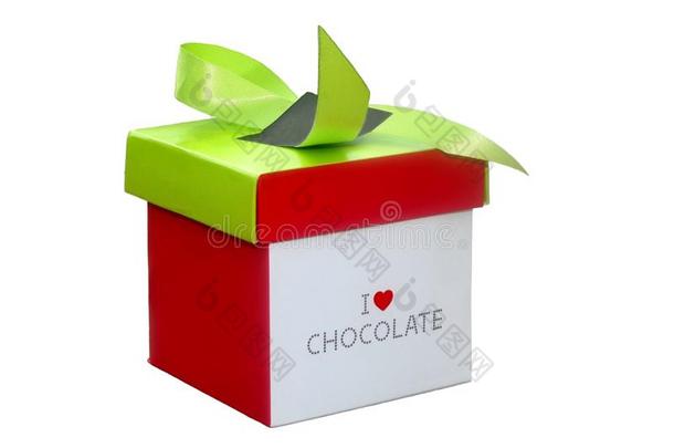 母亲节、生日和特殊活动用巧克力盒，白色隔离