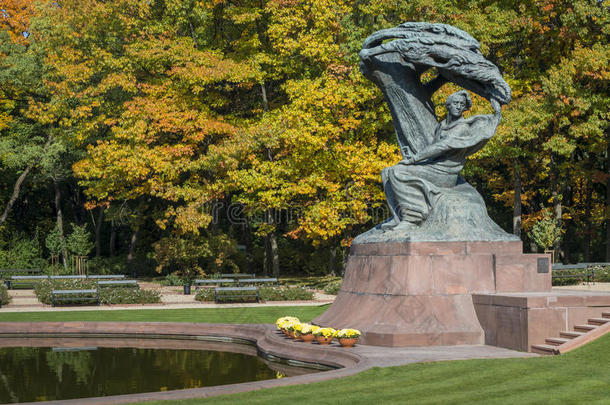 波兰著名钢琴家华沙肖邦纪念碑