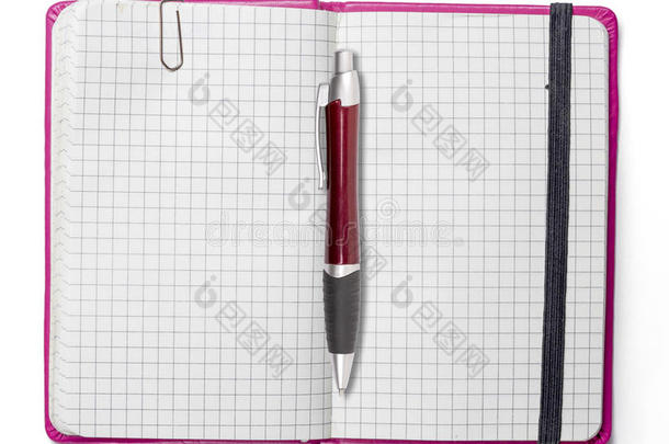 粉色笔记本空白页