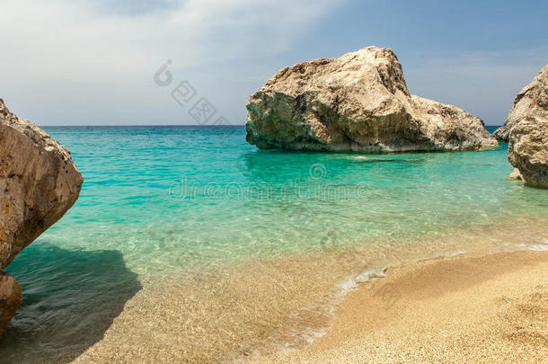 希腊莱夫卡斯岛的卡<strong>西玛</strong>海滩