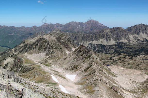 比利牛斯山脉全景。