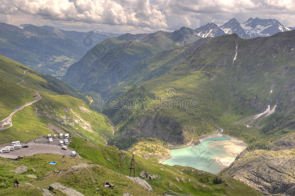 冰川<strong>粉笔画</strong>。阿尔卑斯山。奥地利