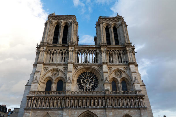 法国巴黎圣母院大教堂。巴黎旅游景点