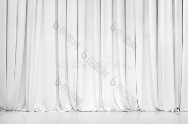 白色窗帘或窗帘背景