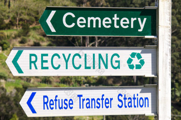 公墓及回收站路牌