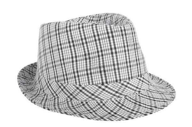 夏季黑白格子帽