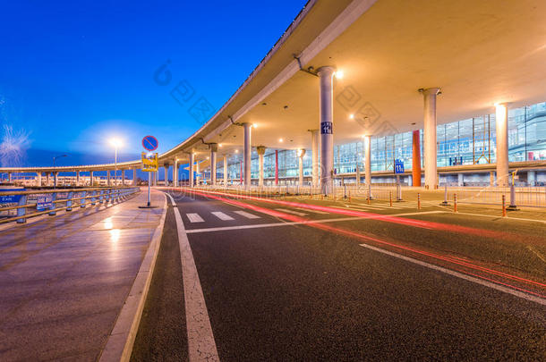 国际机场t3航站楼之夜